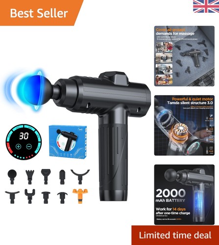 Black cordless massage gun - black,