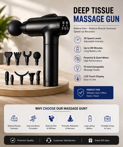 Deep tissue massage gun - tissue,